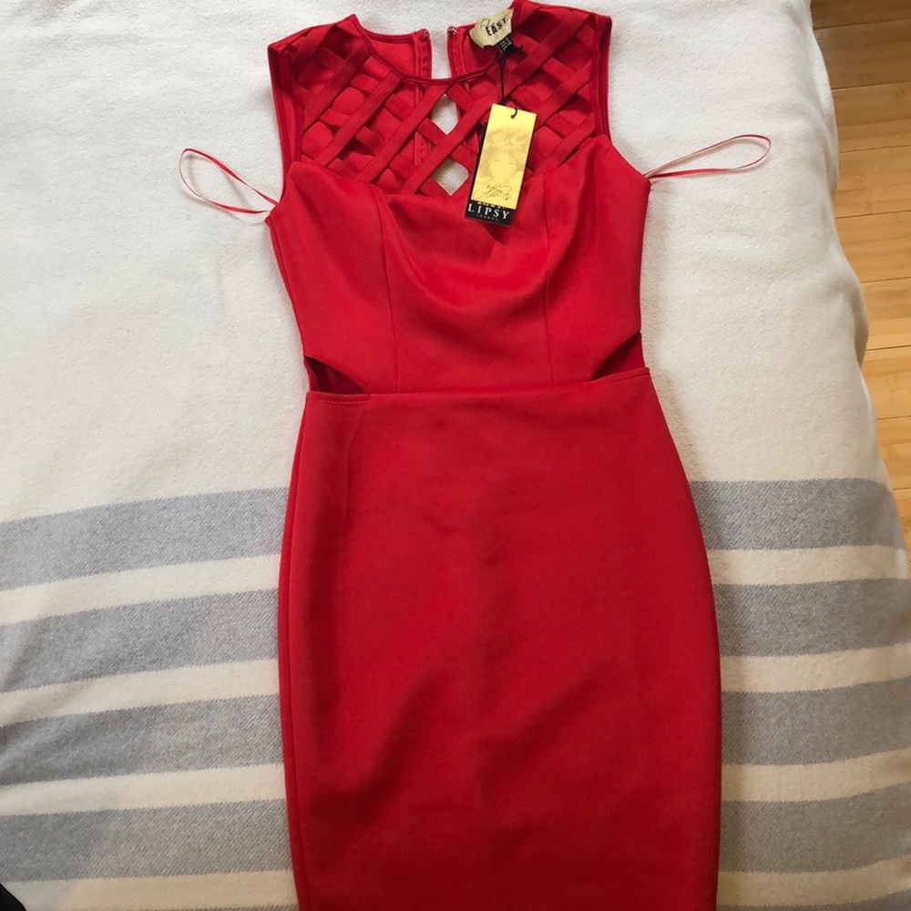 Fleur East By Lipsy Dress With Cut Out Waist